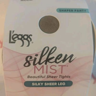 L'eggs Shaper Panty Tights Silken Mist Silky Sheer Leg Nude Q+ New